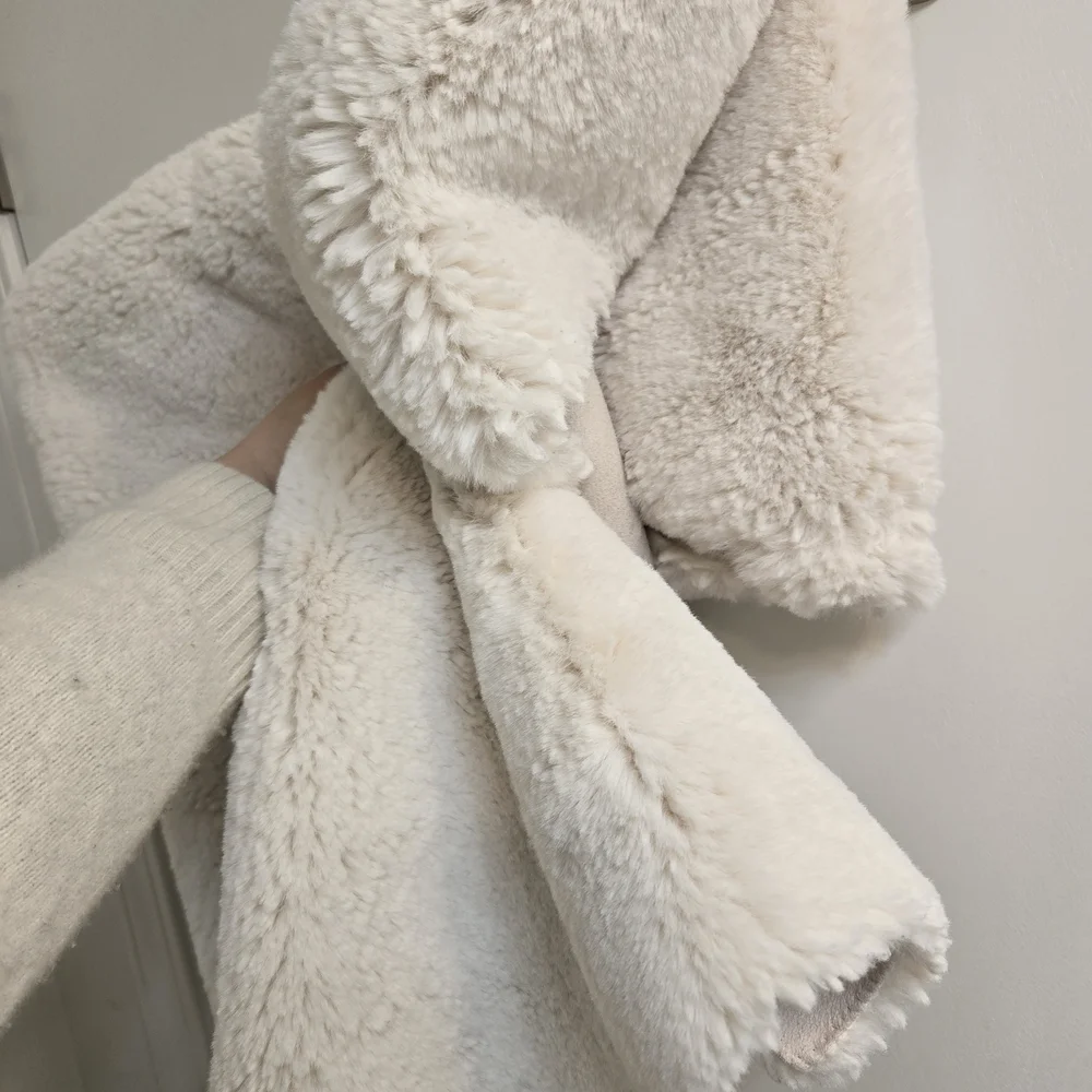 Faux Fur Rectangle Rug, Ivory
